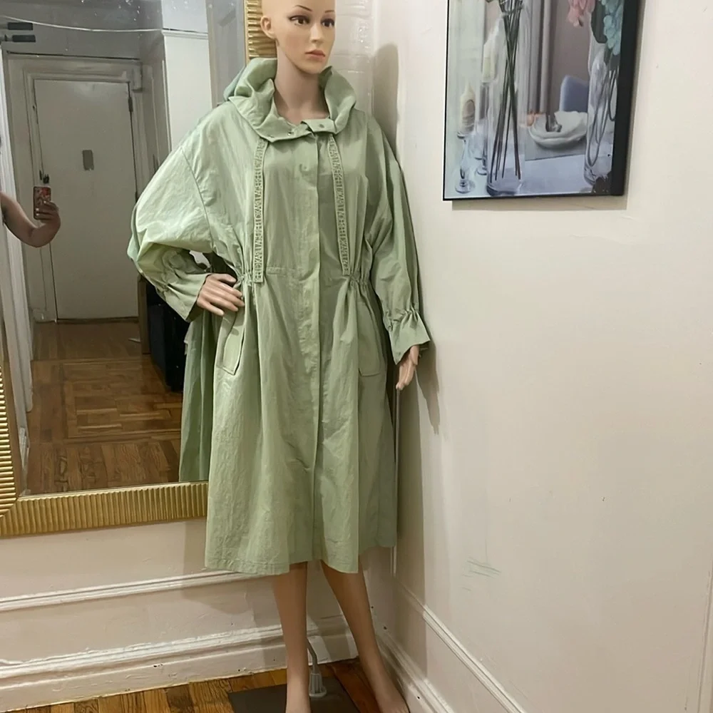 Karl Lagerferd Light Green Hooded jacket